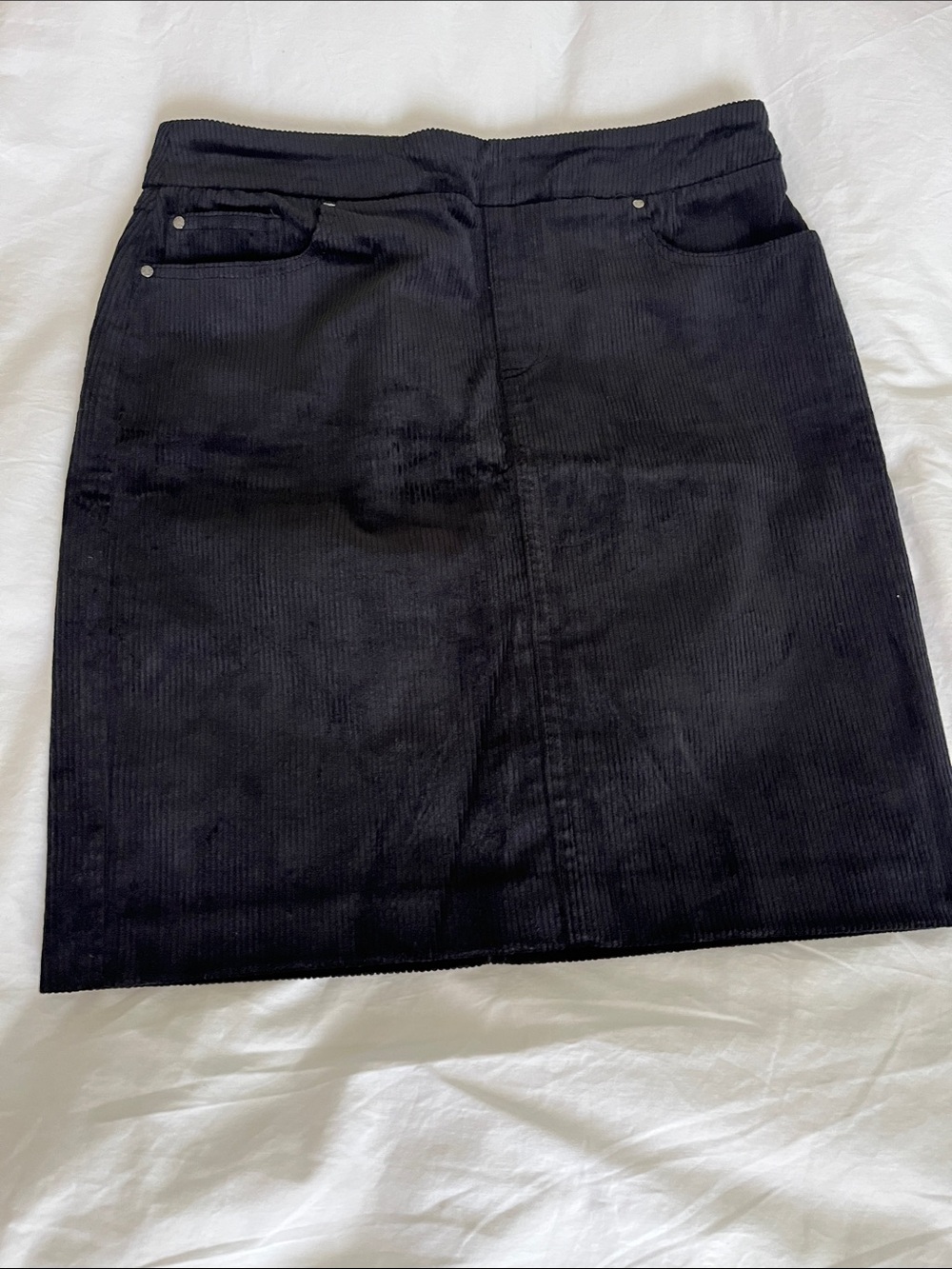 SC & Co. Black Corduroy Pull On Skirt Size Small